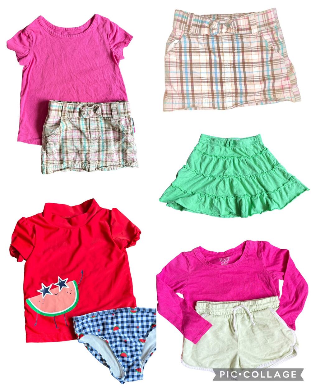 3T Girls Summer clothing Watermelon vacation outfit skirts shorts tees & bathing